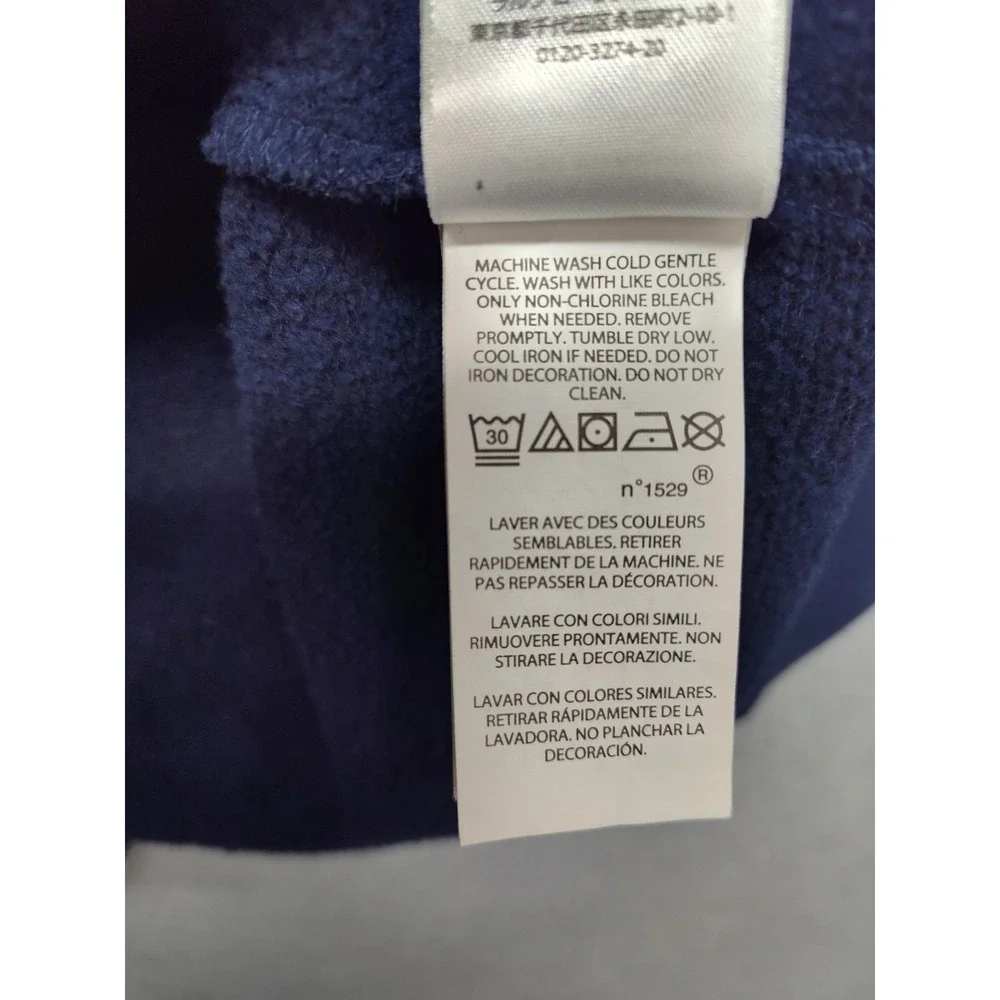 Polo Golf Ralph Lauren Men Sweatshirts L Navy Blue Bear Print Crew Neck Active
